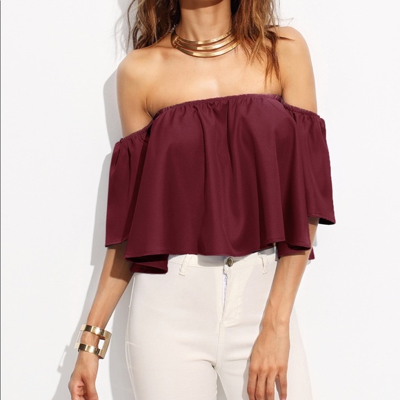 sassy | Tops | Very Cute Burgundy Top ...